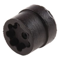ITT Cannon Black Round Cable Grommet