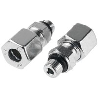 Parker Threaded-to-Tube Pneumatic Fitting G 1/8 to Push In 8 mm, GE-R-ED Series, 500 bar