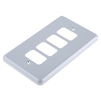 MK Electric White 4 Gang Grid Plus Cover Plate