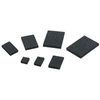 Black Polyurethane PU Sheet, 67.5mm x 42.5mm x 5mm