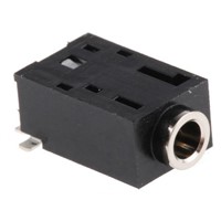 Lumberg 2.5 mm Surface Mount Stereo Jack Jack Socket, 3Pole 500mA