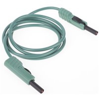 Hirschmann Test &amp;amp; Measurement Patch Cord, 16A, 30 V ac, 60 V dc, Green, 1m Lead Length