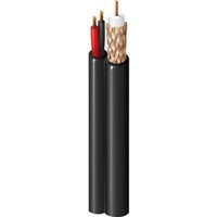 Belden 152m Audio Video Combined Cable, 3 Core 75 , Screened, 18 (Twisted Pair), 20 (Coaxial) Black