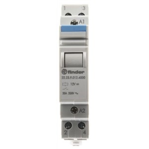 Finder DIN Rail Non-Latching Relay - SPST-NC, SPST-NO, 12V dc Coil, 20A Switching Current, 3 Pole