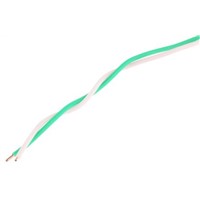 Decelect Forgos 1 Pairs 100m 2 Core Telephone Cable, Unshielded Green/White Sheath 100 V