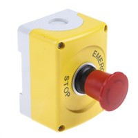 ABB Emergency Button - NC, Twist to Reset, 37mm, Round Head