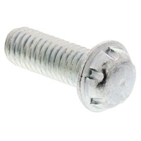 Zinc Plated Flange Button Steel Tamper Proof Security Screw, M4 x 12mm