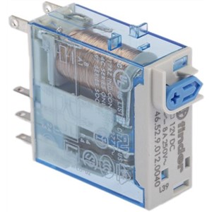 Finder Plug In Non-Latching Relay - DPDT, 12V dc Coil, 8A Switching Current, 2 Pole