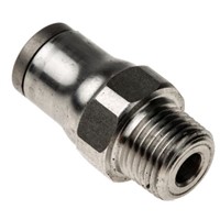 Legris Threaded-to-Tube Pneumatic Fitting NPT 1/8 to Push In 6 mm, LF3800 Series, 20 bar