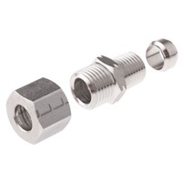 Legris Threaded-to-Tube Pneumatic Fitting NPT 1/4 to Push In 10 mm, LF3000 Series, 80 bar