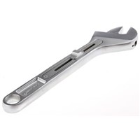 Crescent Adjustable Spanner, 250 mm Overall Length, 30mm Max Jaw Capacity, Comfortable Soft Grip Handle, Chrome Finish