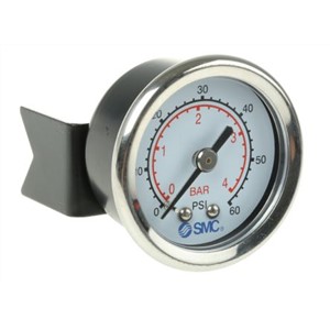 SMC 4K84P Analogue Positive Pressure Gauge Back Entry 4bar, Connection Size R 1/8