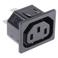 Schurter C13 Snap-In IEC Plug Socket, 15A, 250 V ac