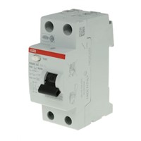 ABB 2 Pole Type AC Residual Current Circuit Breaker, 63A FH200, 30mA