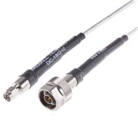 Radiall Male SMA to Male N Coaxial Cable, 50