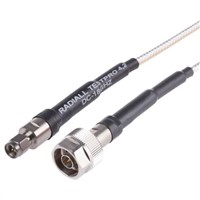 Radiall Male SMA to Male N Coaxial Cable, 50