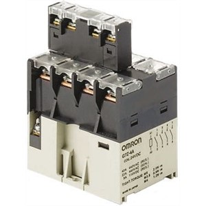 Omron DIN Rail Non-Latching Relay - 3PNO, SPNC, 24V dc Coil, 40A Switching Current