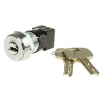 High Security Key Switch, DPST, 50 mA @ 250 V ac 2-Way, -25  +85C