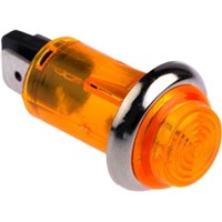 CAMDENBOSS Orange neon Indicator, Quick Connect Termination, 240 V, 13mm Mounting Hole Size