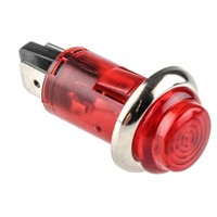 CAMDENBOSS Red neon Indicator, Quick Connect Termination, 240 V, 13mm Mounting Hole Size
