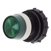 LED Panel Mount Indicator Lens &amp;amp; Lampholder Combination, Green Flat Lens