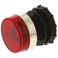 LED Panel Mount Indicator Lens &amp;amp; Lampholder Combination, Red Flat Lens