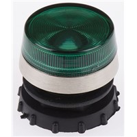 LED Panel Mount Indicator Lens &amp;amp; Lampholder Combination, Green Flat Lens