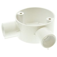 Schneider Electric Angle Box Cable Conduit Fitting, PVC White 25mm nominal size