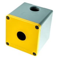 Schneider Electric Yellow Metal Harmony XAP Push Button Enclosure - 1 Hole 22mm Diameter