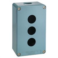 Schneider Electric Blue Metal Harmony XAP Push Button Enclosure - 3 Hole 22mm Diameter