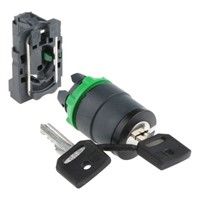 Schneider Electric 2 Position 90 Rotary Switch, Key, Spring Return Actuator