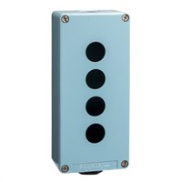 Schneider Electric Blue Metal Harmony XAP Push Button Enclosure - 4 Hole 22mm Diameter