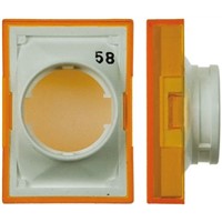 Yellow Rectangular Push Button Lens for use with A16 Series LED/Incandescent Lamp Push Button Switch