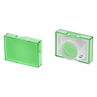 Green Rectangular Push Button Lens for use with A16 Series LED/Incandescent Lamp Push Button Switch