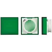 Green Square Push Button Lens for use with A16 Series LED/Incandescent Lamp Push Button Switch
