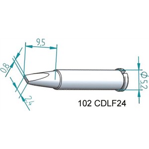 Ersa 0.8 x 2.4 mm Chisel Soldering Iron Tip for use with i-Tool