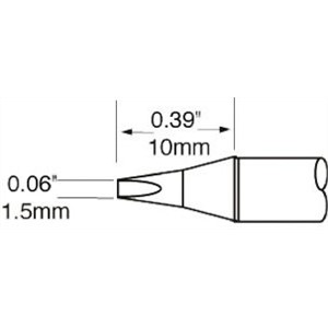 Metcal SxP 1.5 mm Chisel Soldering Iron Tip for use with MFR-H1-SC2