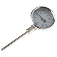 Dial Thermometer, Centigrade Scale, 0  +160 C, 60mm dia. Immersion