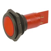 Signal Construct Red Indicator, Tab Termination, 24  28 V, 30mm Mounting Hole Size