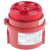 e2s IS-mB1 Red LED Beacon, 24 V dc, Flashing, Surface Mount