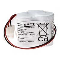 Saft 2.4V NiCd Rechargeable Battery Pack, 4Ah