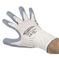 BM Polyco Grip It Nylon Nitrile-Coated Gloves, Size 9, Grey, General Purpose