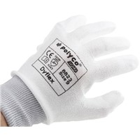 BM Polyco Dyflex Dyneema Polyurethane-Coated Gloves, Size 9, White, Cut Resistant