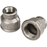 Georg Fischer Malleable Iron Fitting Reducer Socket, 1 in BSPP Female (Connection 1), 1/2 in BSPP Female (Connection 2)