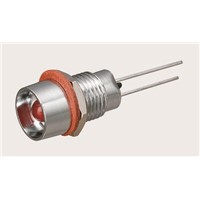 Sato Parts Red Indicator, Lead Wires Termination, 8.1mm Mounting Hole Size