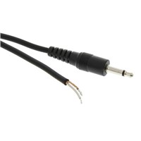 Switchcraft 3.5 mm Mono Male Jack to Stripped &amp;amp; Tinned Audio Cable Assembly