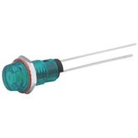 Sato Parts Green Indicator, Lead Wires Termination, 6.1mm Mounting Hole Size