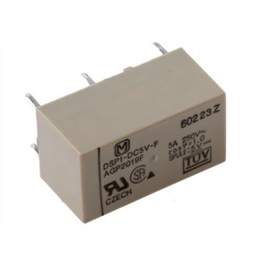 Panasonic DPST Non-Latching Relay PCB Mount, 5V dc Coil, 5 A