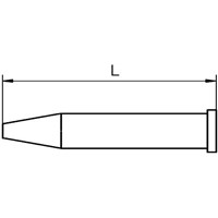Weller CT6F7 7 mm Straight Chisel Soldering Iron Tip for use with W101
