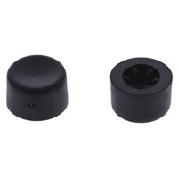 Black Push Button Cap, for use with Apem 9600 Series (Sub-Miniature Panel Mount Switch), Cap